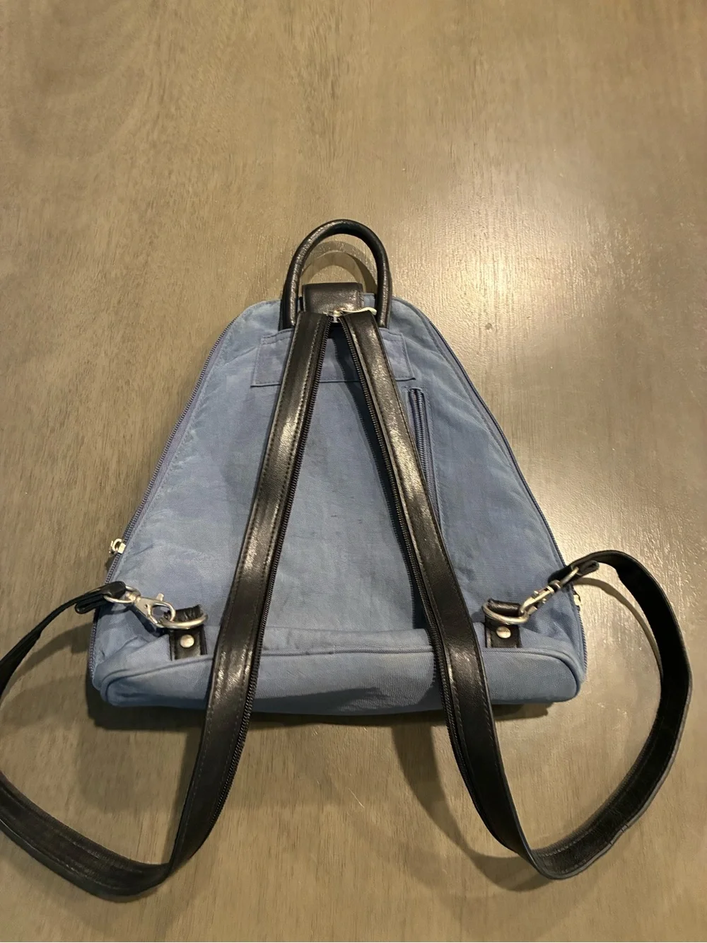 Baggallini Blue Triangular Canvas Backpack - Unbranded